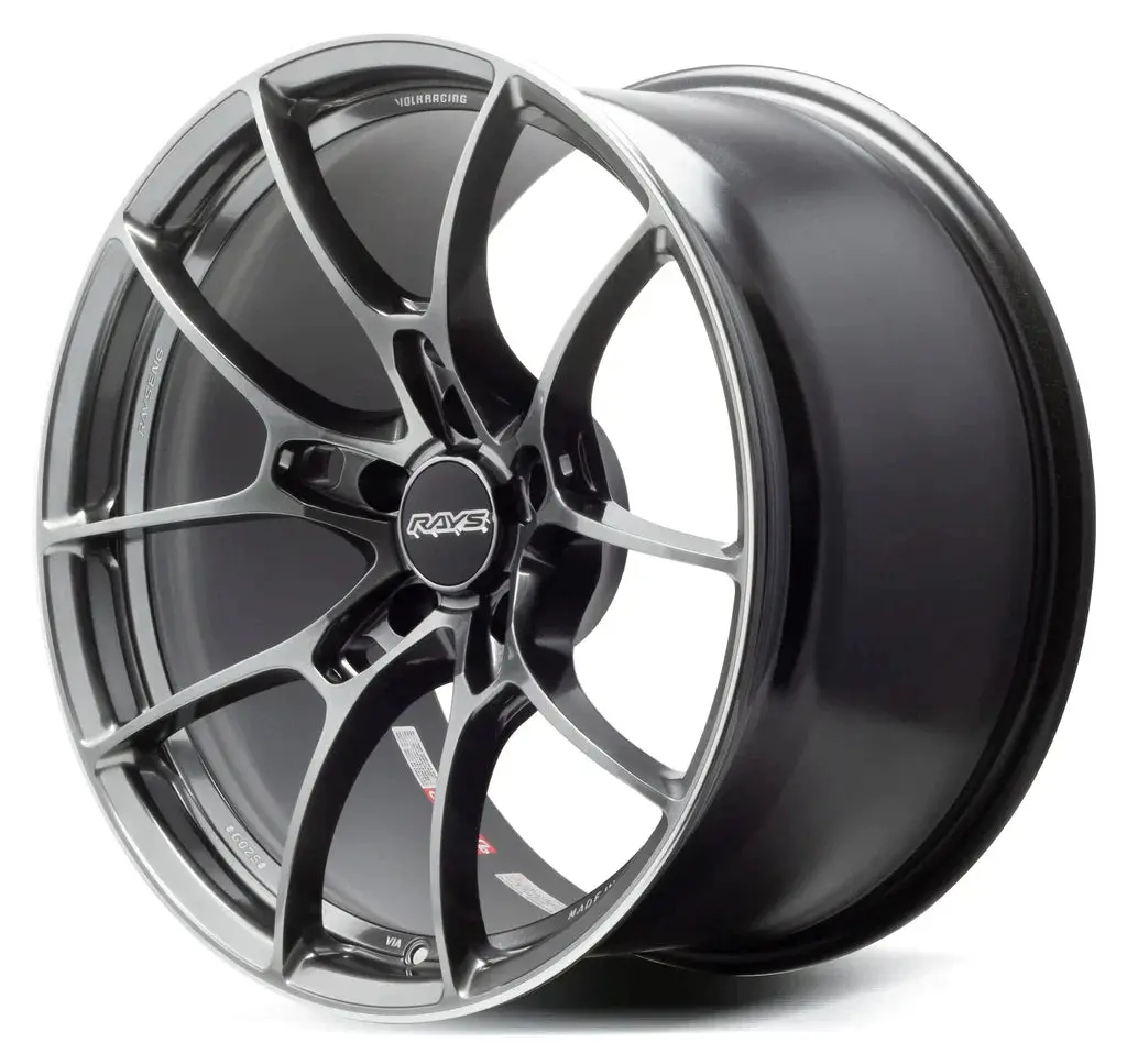 Volk Racing G025 Wheel - Shining Black Metal With Diamond Cut Edge 1