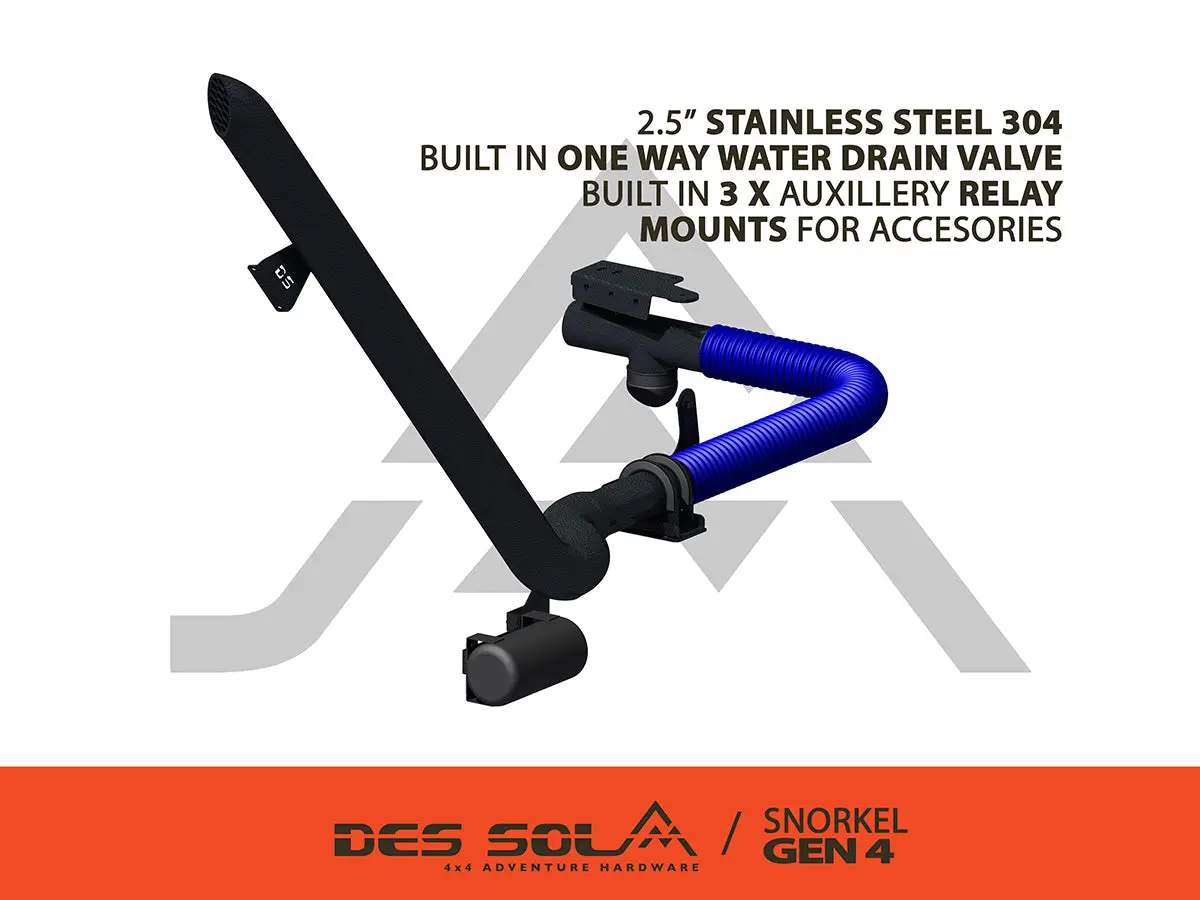 Des Sol All Stainless Steel Snorkel (Jimny Year 2018+) 1