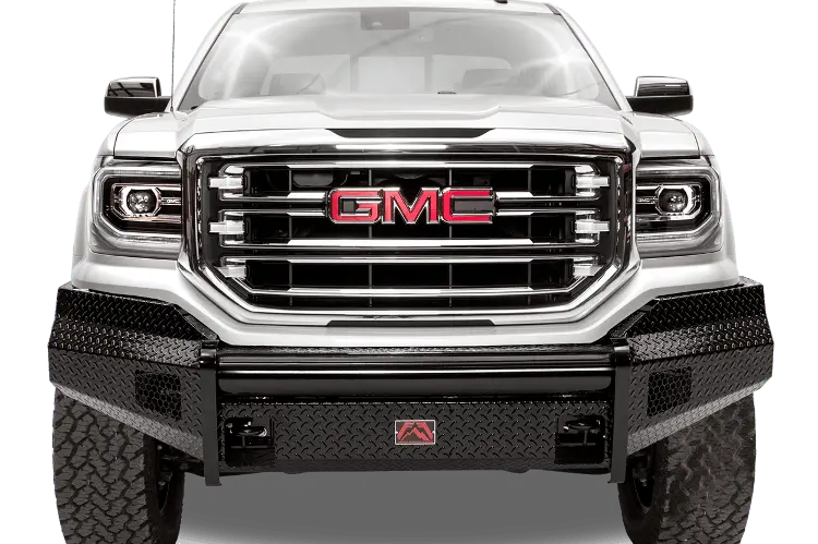 Fab Fours Gm07-K2161-1 Gmc Sierra 1500 2007-2013 Black Steel Front Bumper No Guard With Tow Hooks 1