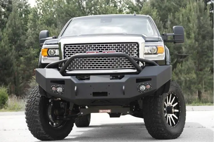Fab Fours Gm14-A3152-1 Gmc Sierra 2500/3500 2015-2019 Premium Front Bumper Winch Ready With Pre-Runner Guard 1