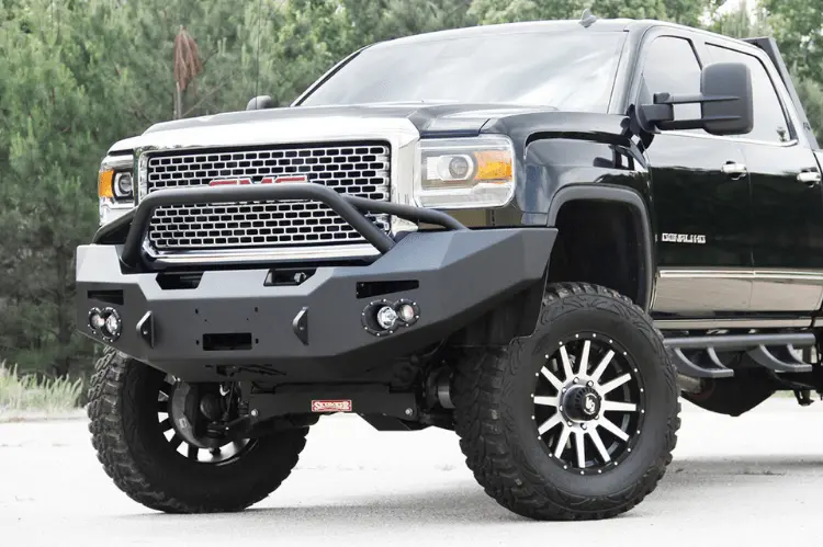 Fab Fours Gm14-C3152-1 Gmc Sierra 2500/3500 2015-2019 Premium Front Bumper Sensor Winch Ready With Pre-Runner Guard 2
