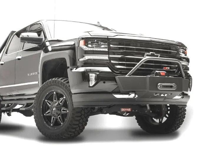 Fab Fours Gm07-N2050-1 Chevy Silverado 1500 2007-2013 Winch Mount Front Bumper Pre-Runner Guard 1