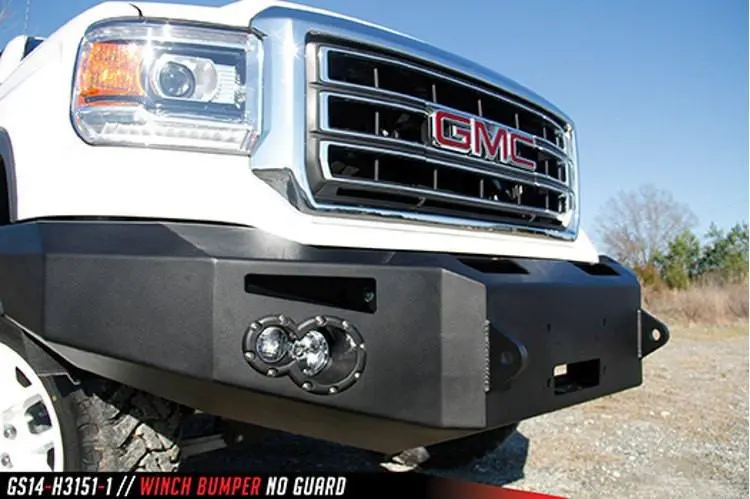 Fab Fours Gs14-F3151-1 Gmc Sierra 1500 2014-2015 Premium Front Bumper Sensor Winch Ready No Guard 1