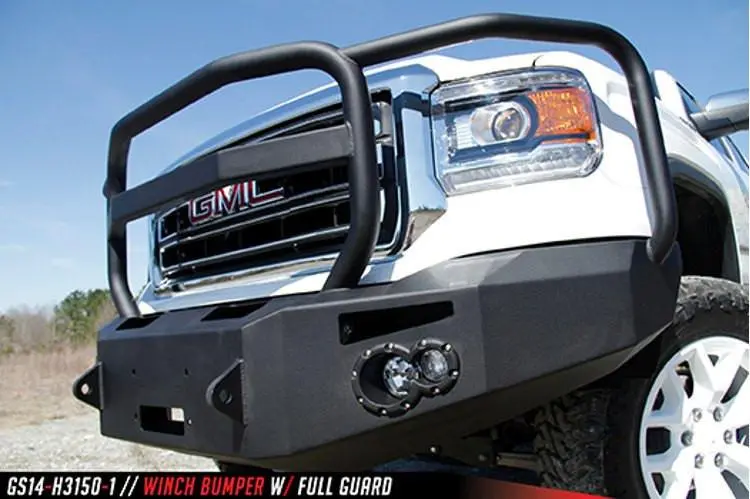 Fab Fours Gs14-H3150-1 Gmc Sierra 150Fab Fours Premium 2014-2015 Premium Front Bumper Winch Ready With Full Guard 1