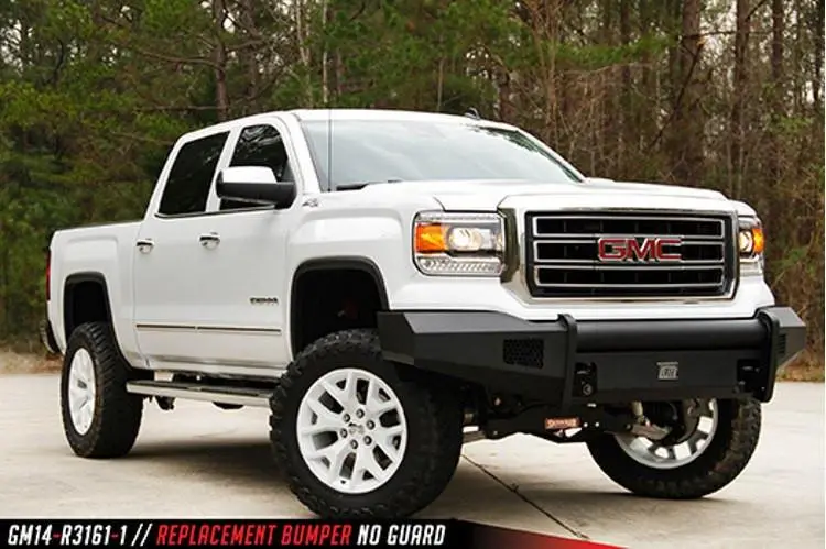 Fab Fours Gs14-R3161-1 Gmc Sierra 1500 2014-2015 Black Steel Elite Front Bumper No Guard With Tow Hooks 2