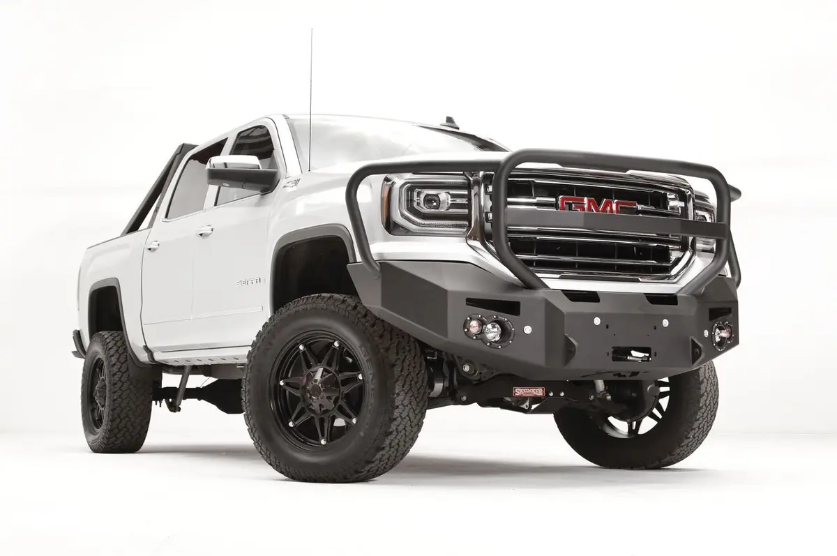 Fab Fours Gs16-F3950-1 Gmc Sierra 1500 2016-2018 Premium Front Bumper Sensor Winch Ready With Full Guard 2