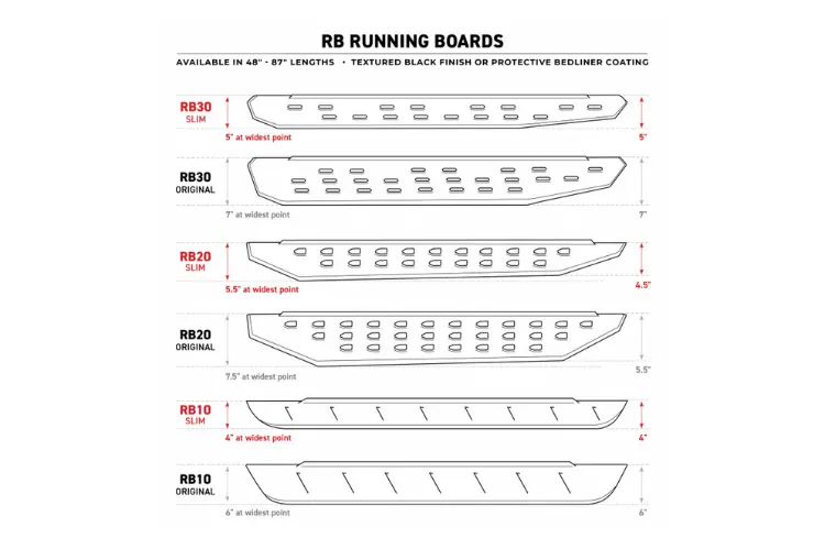 Go Rhino 63404887St Gmc Sierra 2500Hd/3500Hd 2020-2025 Rb10 Slim Line Running Boards Crew Cab With Mounting Brackets Kit 2