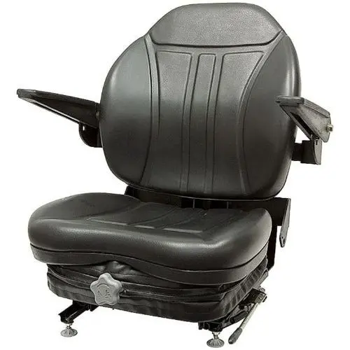 High Back Industrial Seat W/ Suspension, Slide Tracks & Armrests 1