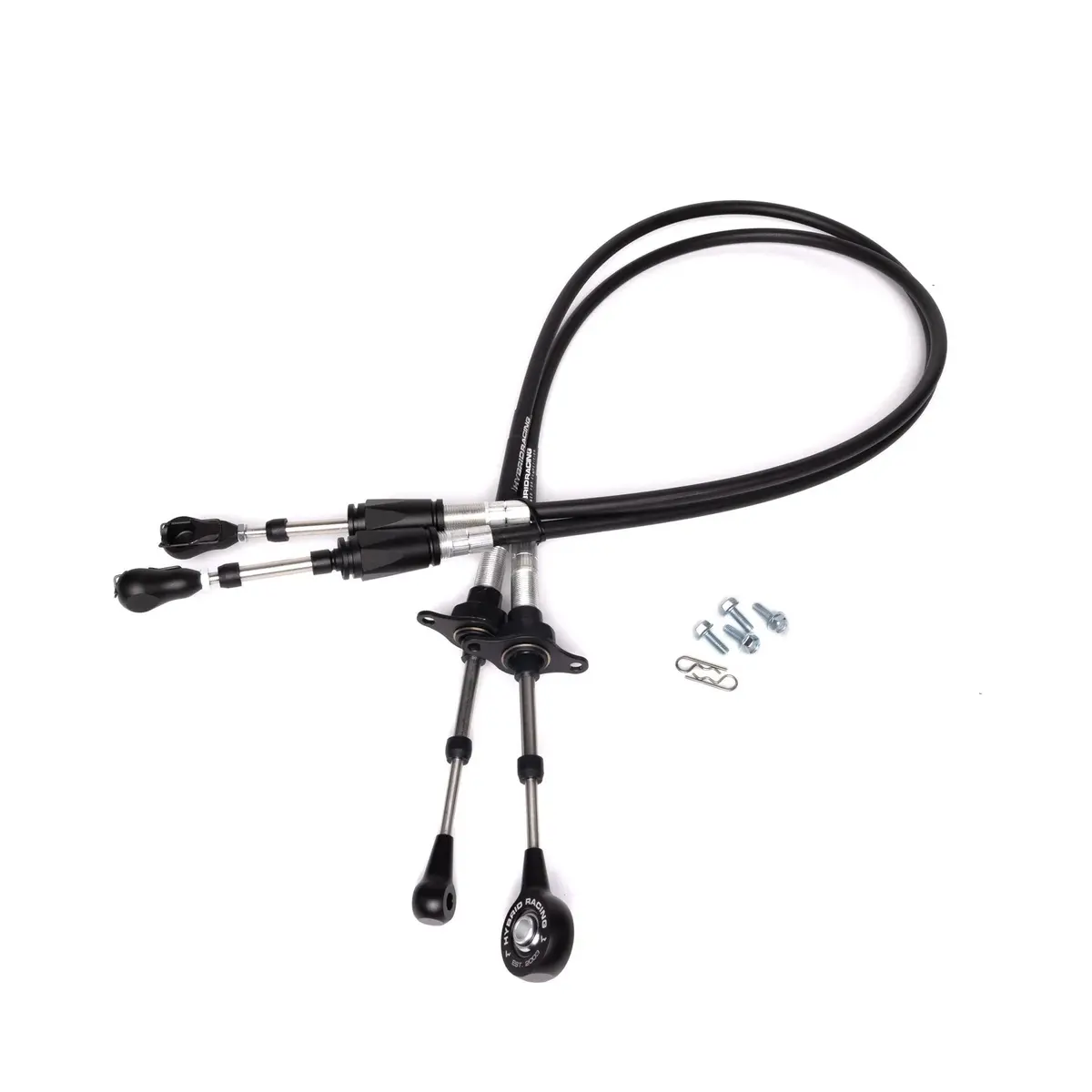 Hybrid Racing Performance K-Swap Shifter Cables - K24a2/A4/A8 Trans To Z3 Bolt-In Shifter 1
