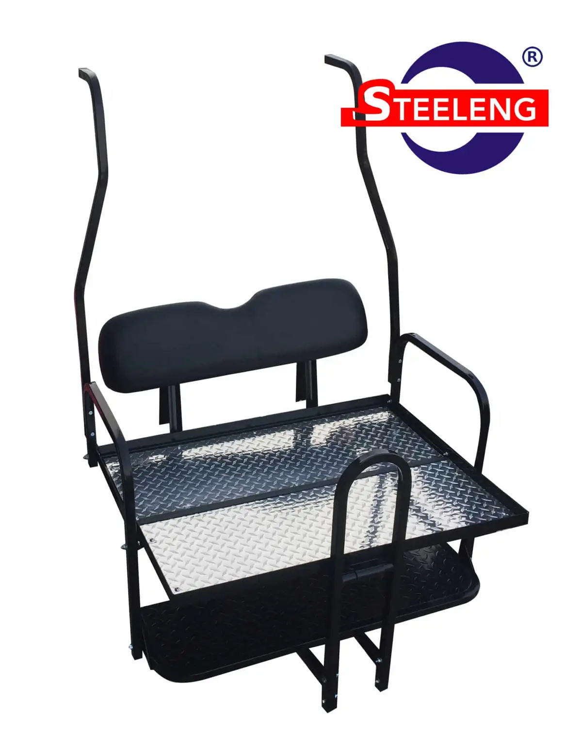 Club Car Ds Rear Seat Kit 2000-2013 Model (Black Cushion W/T Grab Bar Attachment) 1