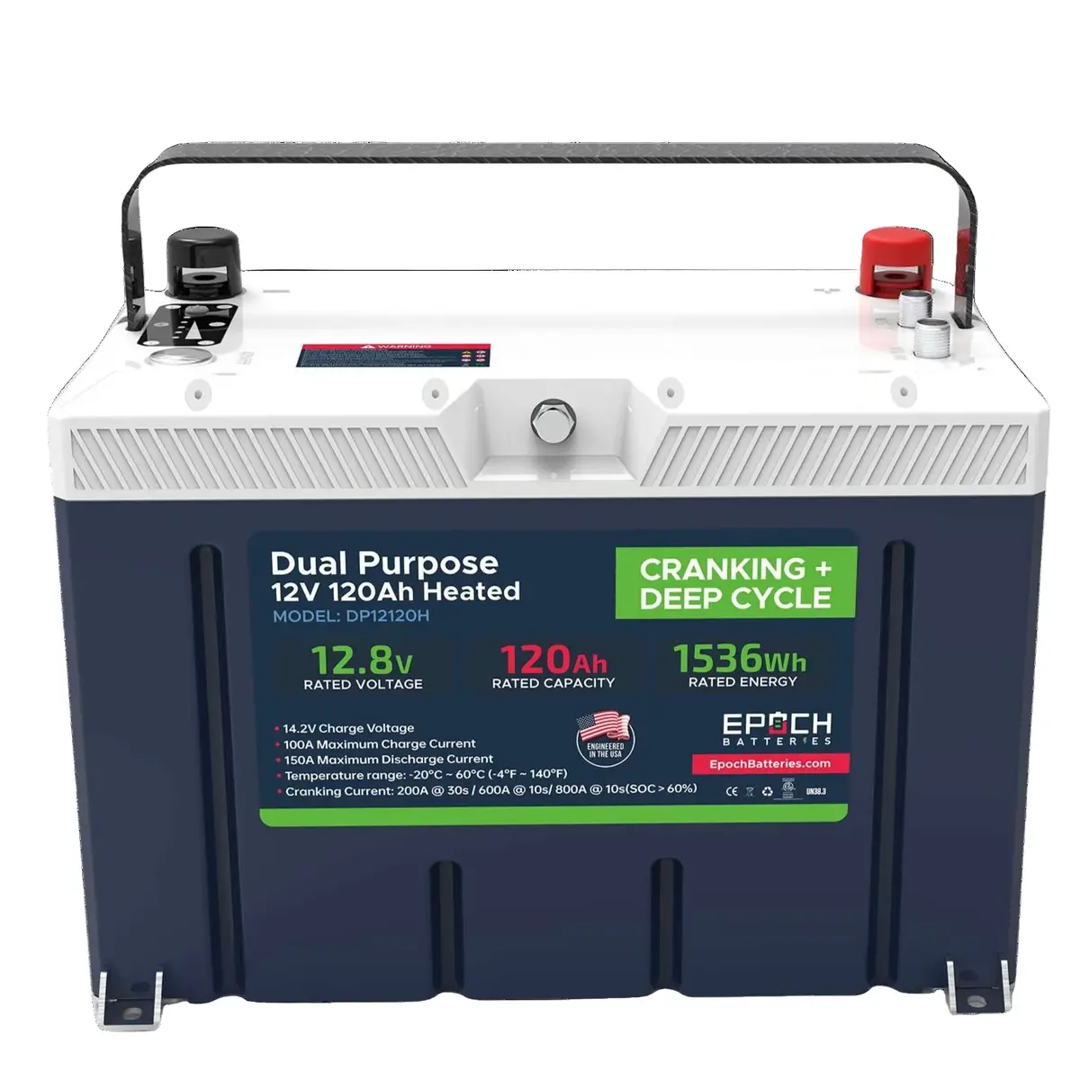12V 120Ah (1.54Kwh) Pro Series - Lifepo4 Cranking & Deep Cycle Lithium Battery (Dual Purpose) 1