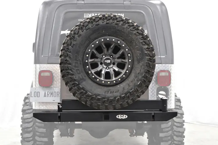 Lod Offroad Destroyer Expedition Rear Bumper Jeep Wrangler Cj 1976-1986 With Tire Carrier Jbc7621 1