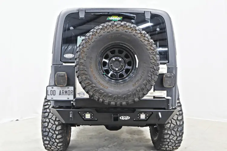 Lod Offroad Destroyer Rear Bumper Jeep Wrangler Yj & Tj 1987-2006 With Tire Carrier Jbc9641 1