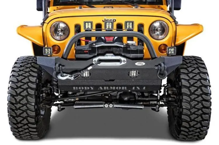 Body Armor Jk-19532 Jeep Wrangler Jk 2007-2018 Front Bumper Winch Ready Mid Stubby 2