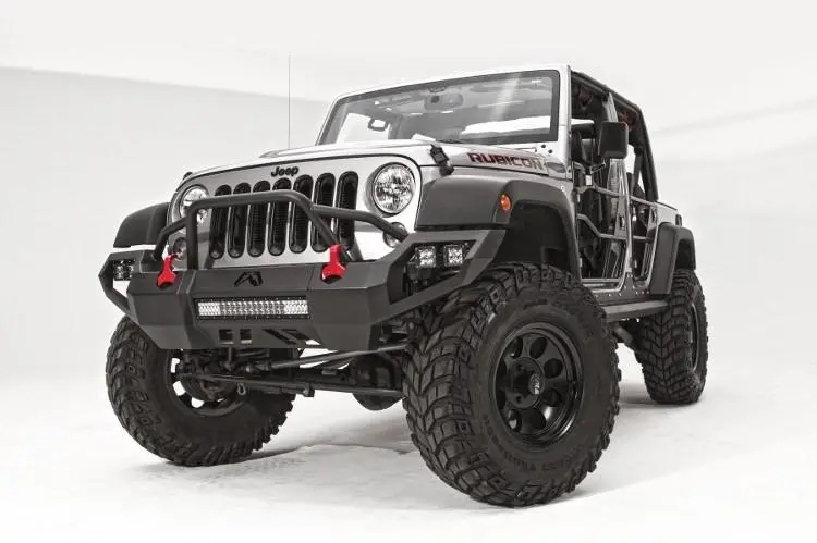 Fab Fours Jk07-D1852-1 Jeep Wrangler Jk 2007-2018 Vengeance Front Bumper With Pre-Runner Guard 2