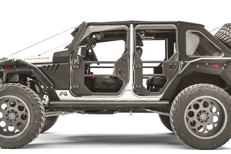 Fab Fours Jk1031-1 Jeep Wrangler Jk 2007-2018 Full Surround Rear Tube Door 2