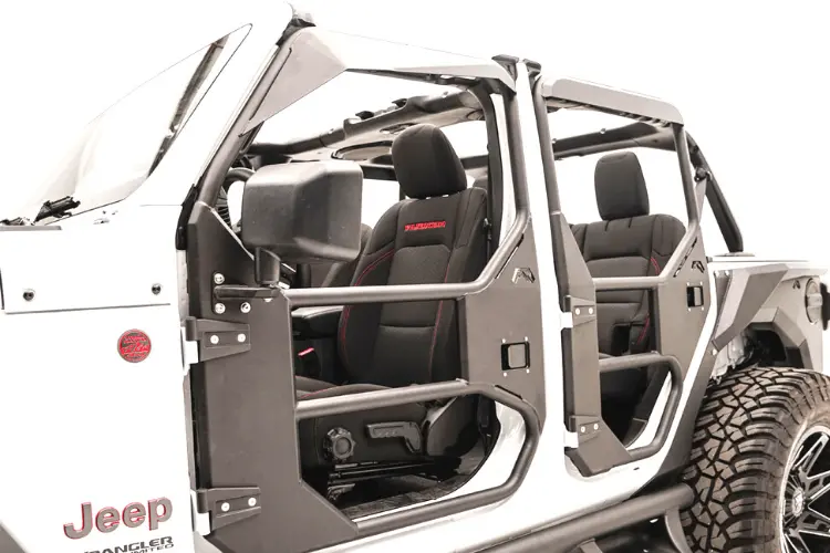 Fab Fours Jl1031-1 Jeep Wrangler Jl 2018-2024 Full Surround Rear Tube Door 2