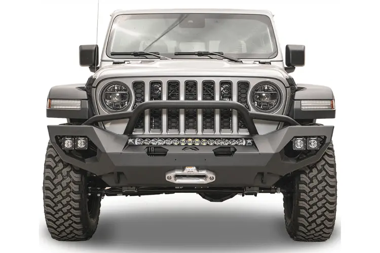 Fab Fours Jl18-X4652-1 Jeep Wrangler Jl 2018-2023 Matrix Front Bumper Winch Ready Pre-Runner Guard 2