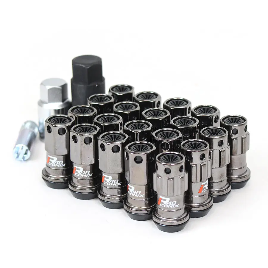 Project Kics R40 Iconix Black Lug Nuts - 12Mm 1