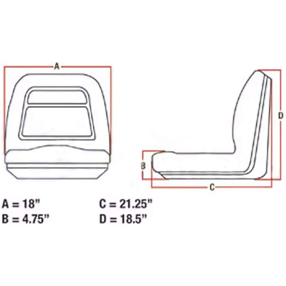 Skid Loader Compact Lawn Mower Garden Tractor Seat W/ Arm Rests 2