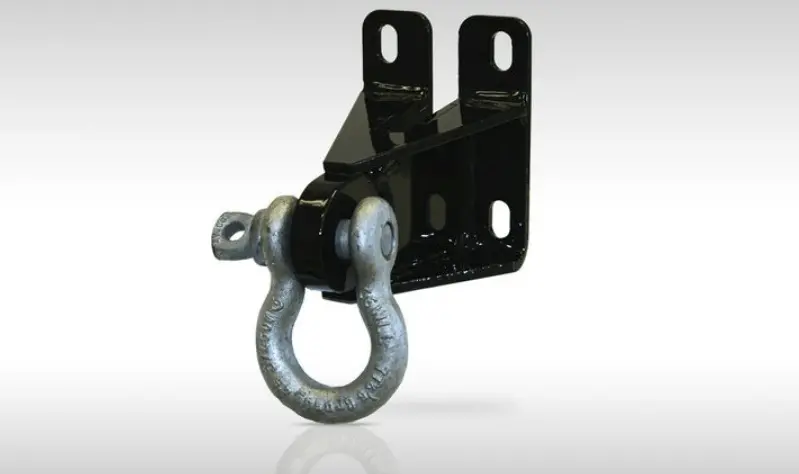 Fab Fours Qring-1 Black Steel Elite Front Bumpers Bolt On D-Ring Mount 1