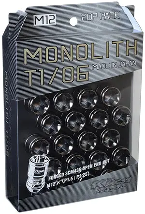 Project Kics Monolith Ti/07 Lug Nuts - Black Chrome 1