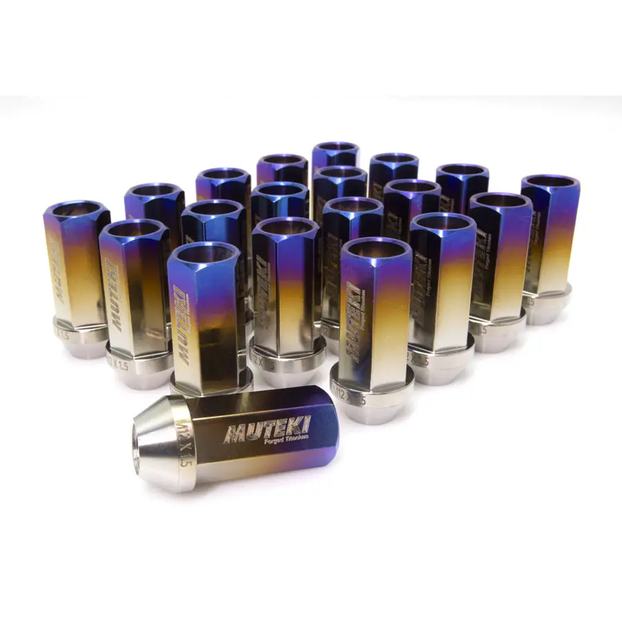 Muteki Sr45ti Burned Titanium Open End Lug Nuts 1