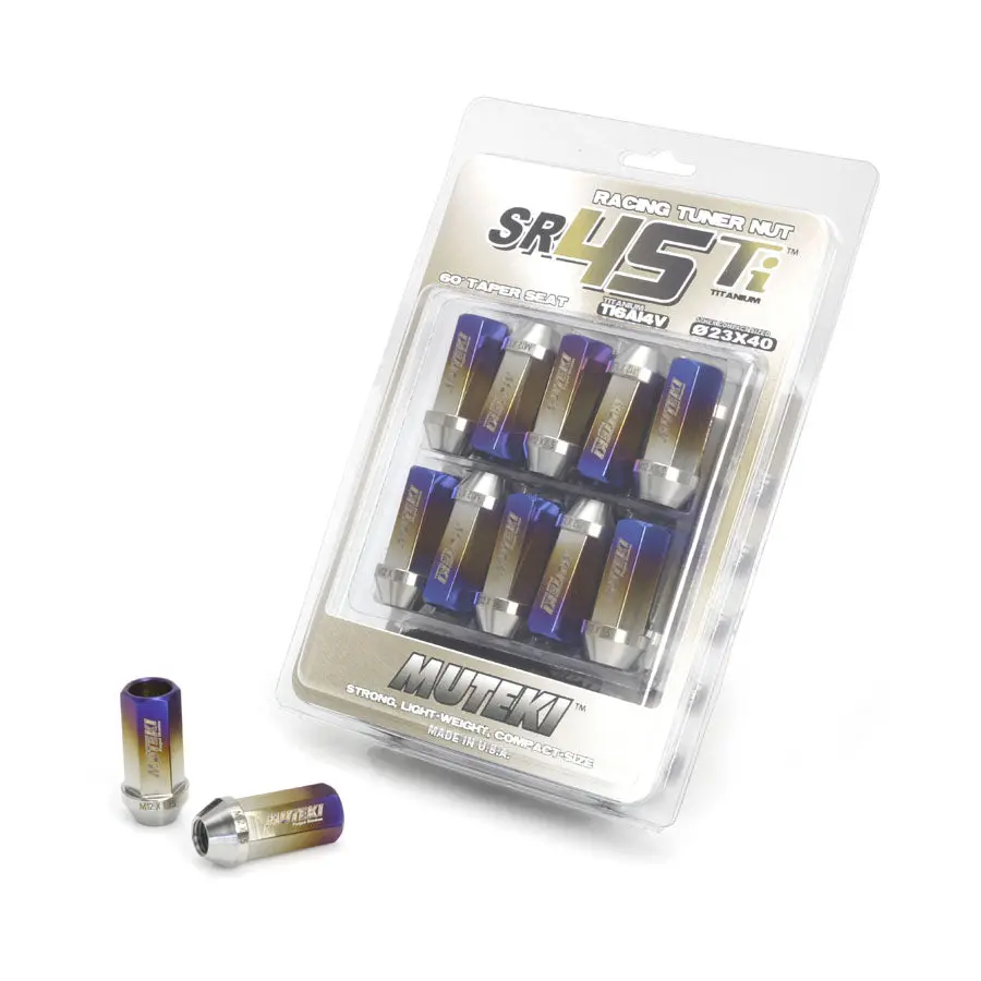 Muteki Sr45ti Burned Titanium Open End Lug Nuts 2