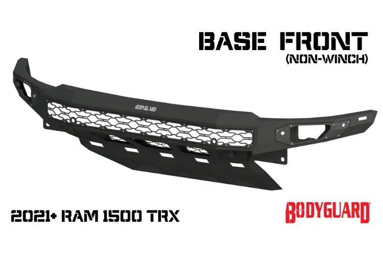 Bodyguard Nar21lybnn Dodge Ram 1500 Trx 2021-2024 Freedom Series Base Front Bumper Non-Winch Sensor Bare Metal 1