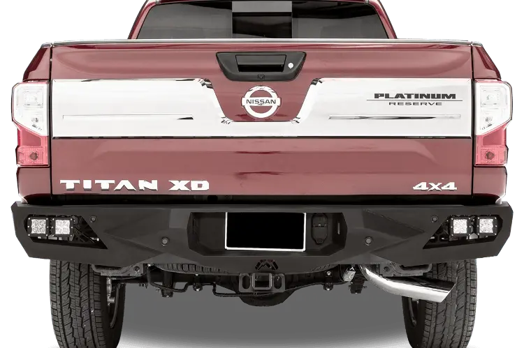 Fab Fours Nt16-E3751-1 Nissan Titan Xd 2016-2024 Vengeance Rear Bumper With Sensor 1