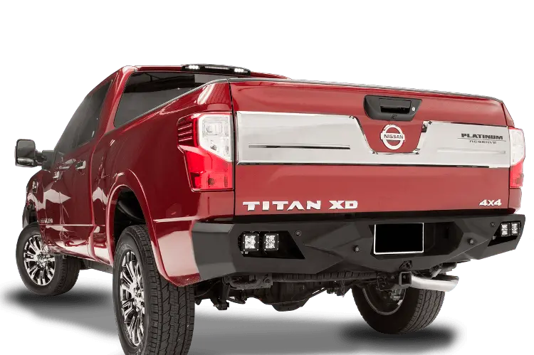 Fab Fours Nt16-E3751-1 Nissan Titan Xd 2016-2024 Vengeance Rear Bumper With Sensor 2