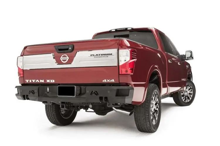 Fab Fours Nt16-W3751-1 Nissan Titan Xd 2016-2024 Premium Rear Bumper With Sensor 2