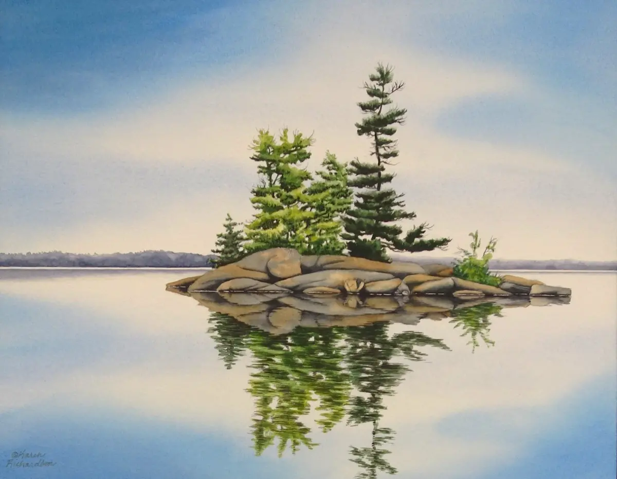 Northern Haven, Watercolour On Panel, 11 X 14" (Sold) 1