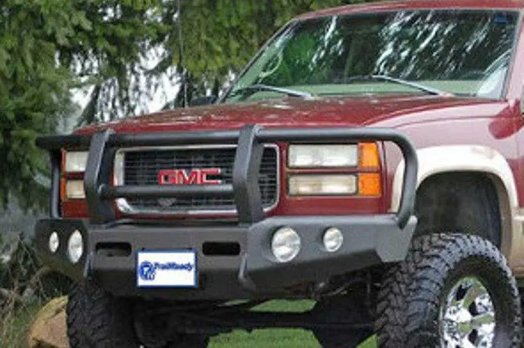 Trailready 10200G Chevy Silverado 1500 1988-1999 Extreme Duty Front Bumper Winch Ready With Full Guard 1