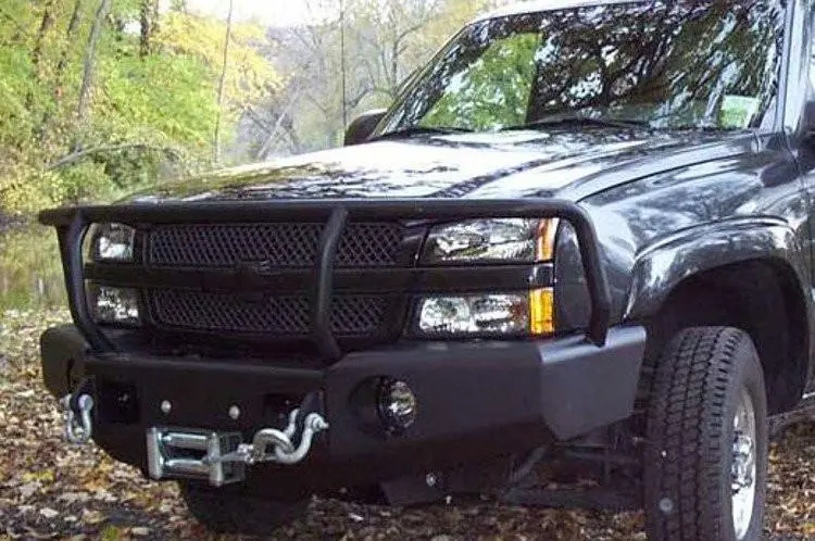 Trailready 10300G Chevy Silverado 2500/3500 2001-2002 Extreme Duty Front Bumper Winch Ready With Full Guard 2