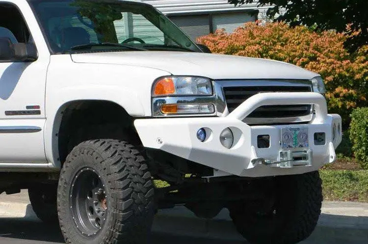 Trailready 10300P Chevy Silverado 2500/3500 2001-2002 Extreme Duty Front Bumper Winch Ready With Pre-Runner Guard 1