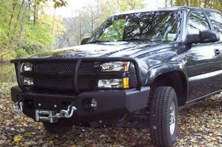 Trailready 10401G Chevy Silverado 1500 2003-2007.5 Extreme Duty Front Bumper Winch Ready With Full Guard 2