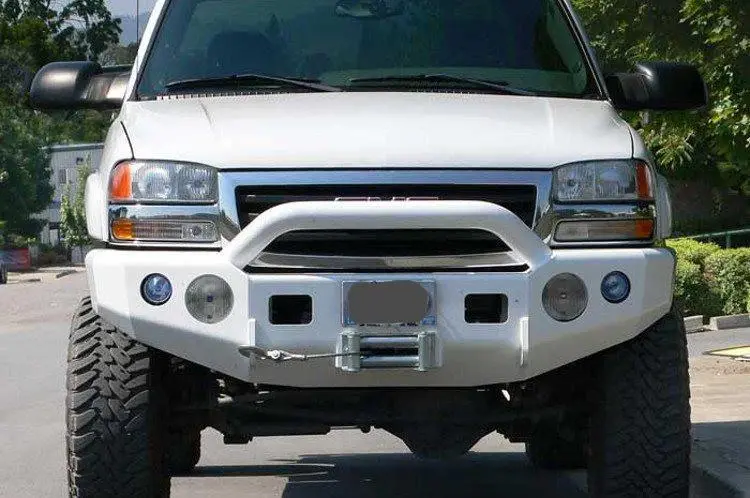 Trailready 10401P Chevy Silverado 1500 2003-2007.5 Extreme Duty Front Bumper Winch Ready With Pre-Runner Guard 1