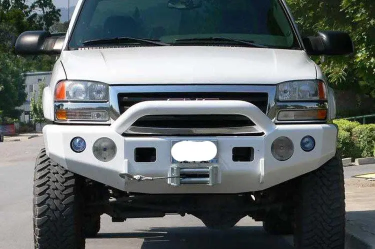 Trailready 10500P Gmc Sierra 2500/3500 1999-2002 Extreme Duty Front Bumper Winch Ready With Pre-Runner Guard 1