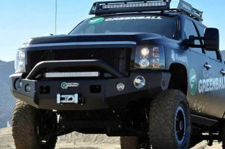 Trailready 10702P Chevy Silverado 1500 2007.5-2013 Extreme Duty Front Bumper Winch Ready With Pre-Runner Guard 1