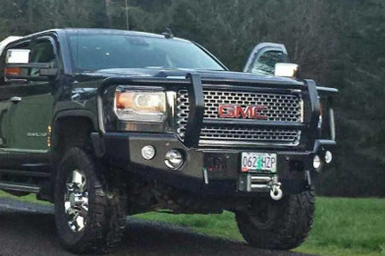 Trailready 10730G Chevy Silverado 1500 2014-2015 Extreme Duty Front Bumper Winch Ready With Full Guard 2