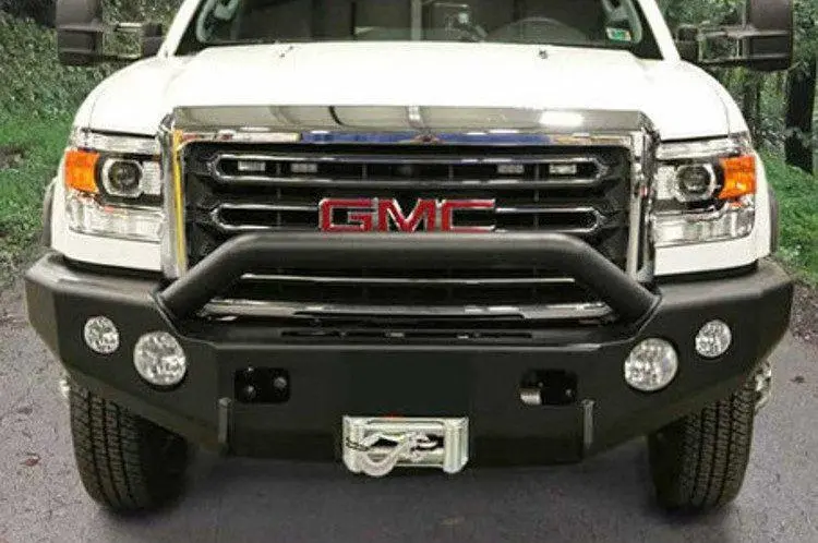 Trailready 10730P Chevy Silverado 1500 2014-2015 Extreme Duty Front Bumper Winch Ready With Pre-Runner Guard 1