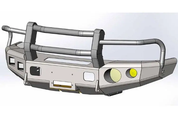 Trailready 11300G Dodge Ram 2500/3500 1994-2002 Extreme Duty Front Bumper Winch Ready With Full Guard 1