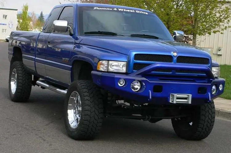 Trailready 11300P Dodge Ram 2500/3500 1994-2002 Extreme Duty Front Bumper Winch Ready With Pre-Runner Guard 1