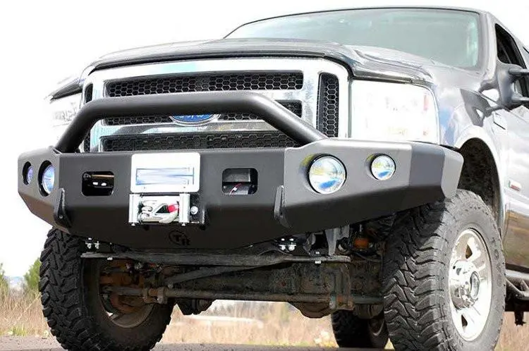Trailready 12301P Ford F250/F350 Superduty 2001-2004 Extreme Duty Front Bumper Winch Ready With Pre-Runner Guard 1