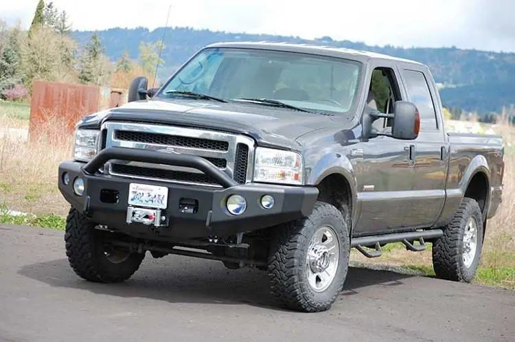 Trailready 12303P Ford F450/F550 Superduty 2005-2007 Extreme Duty Front Bumper Winch Ready With Pre-Runner Guard 1