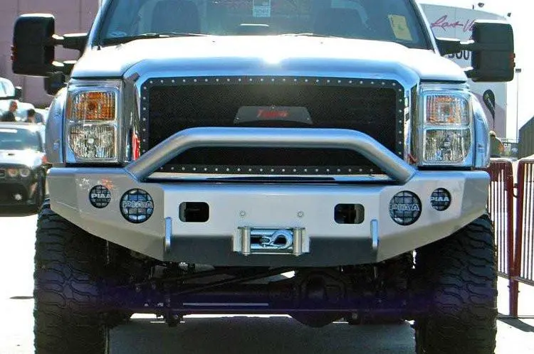 Trailready 12322P Ford F450/F550 Superduty 2011-2016 Extreme Duty Front Bumper Winch Ready With Pre-Runner Guard 1