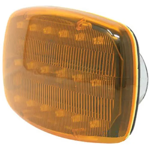 Portable Amber Safety Flasher 6" X 4" Battery Operated W/ Magnetic Base 1