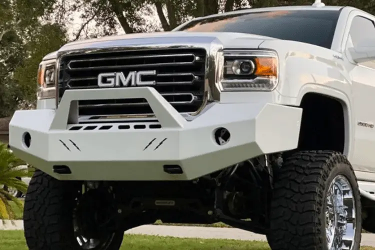 Thunder Struck Smooth Pre-Runner Gmc Sierra 2500Hd/3500Hd 2015-2019 Front Bumper Ghd15-Fbsmprpa Compatible With Front Park Assist Sensor 1