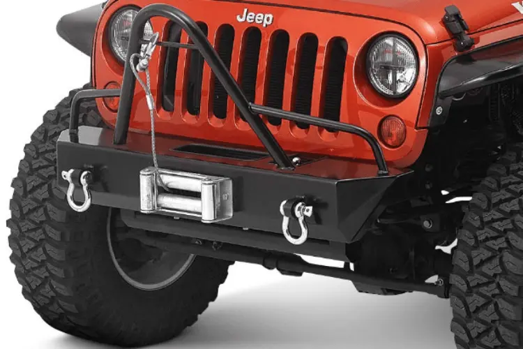 Warrior 59755 Jeep Wrangler Jk 2007-2018 Rock Crawler Front Bumper Winch Ready Stubby With Stinger Brush Guard 1